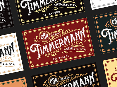 C&R Timmermann - Label Design apparel barbershop custom logo hand lettering illustration label label design lettering logo packaging type typogaphy typography vector vintage logo