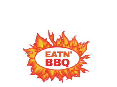Logo Eatn BBQ branding design graphic design illustration logo logo brand identity pack logo business card logo social media pack logo design sticker ui vector