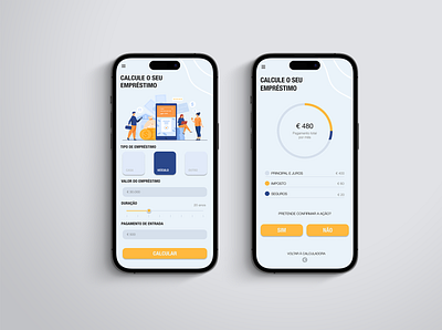 Loan Calculator (portuguese version) - Daily UI 004 app application bank calculator dailyui dailyuichallenge design graphic design ui uiux ux