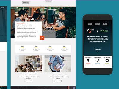 Audience Based Landing Page responsive single page website ux design