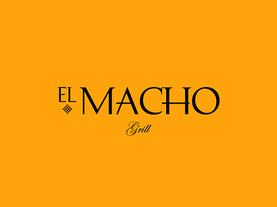 El Macho Grill branding food foodie grill macho meat pattern restaurant restaurant branding star yellow