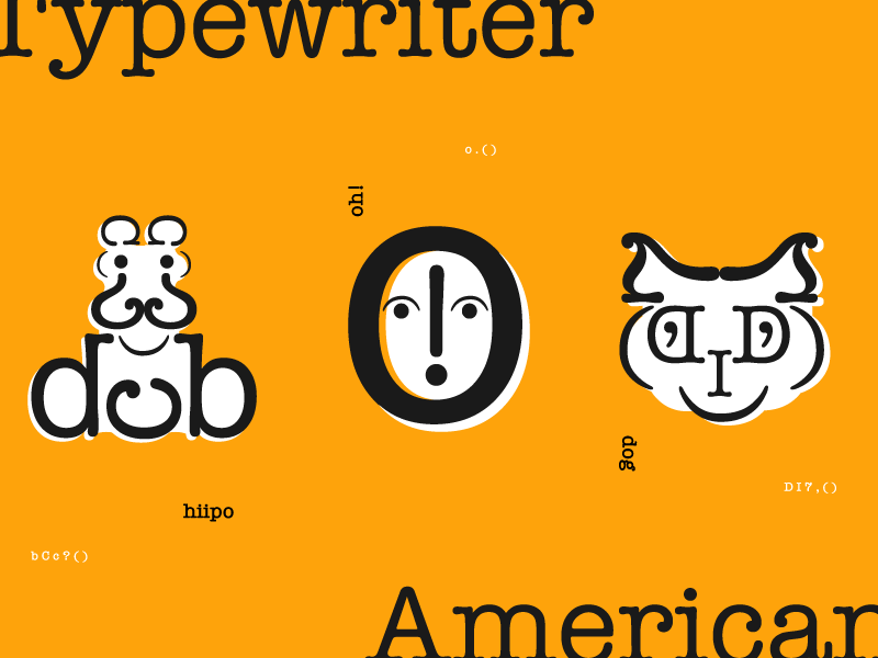 american typewriter font artwork