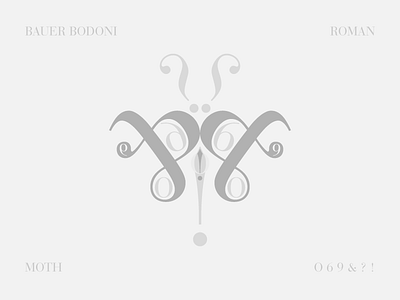 Bauer Bodoni Moth bauer bodoni bodoni butterfly insect moth typography