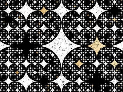 Stars pattern black and white foil geometry gold pattern rough stars