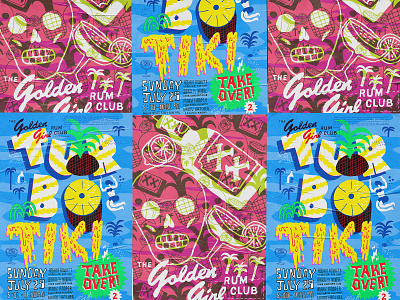 Turbo Tiki Posters graphic design illustration poster