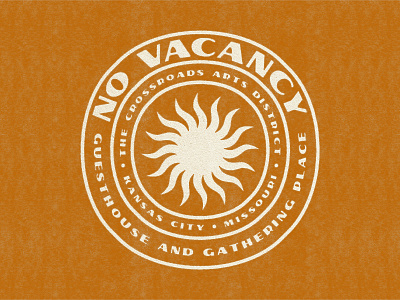 No Vacancy Logo boutique branding graphic design hotel illustration logo