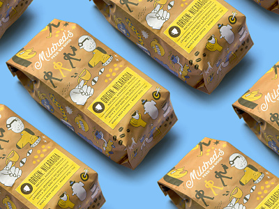 Mildred's Coffee Packaging branding coffee graphic design illustration packaging