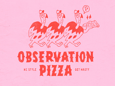 Observation Pizza branding graphic design illustration logo pizza