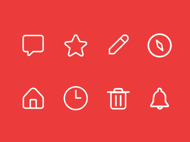 Outline To Filled Animated Icon ae aftereffects ai animated icons animation icons illustration