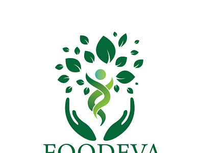 Foodeva Logo botanique logo graphics design herbal logo logo profesional logo unique logo