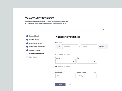 Profile completion • Simmons & Simmons Adaptive