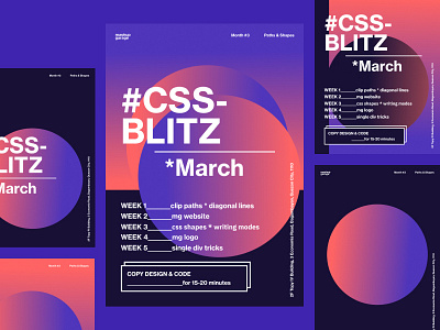 CSS Blitz • March pt1 css css blitz design gradients posters