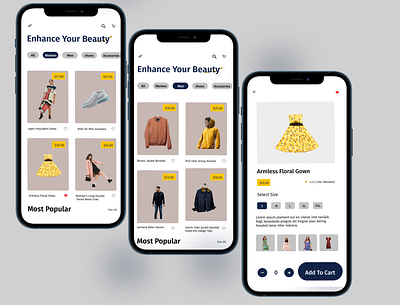 Online Fashion App - Mobile App design mobile app online shopping ui ux
