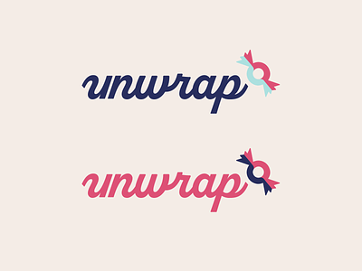 Unwrap.AI Concept Mark branding candy design logo sweet tasty type typography vector