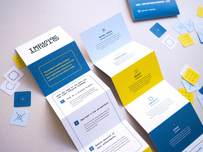 Impostor - Card and Pamphlet blue branding card design flat iconset logo print typography