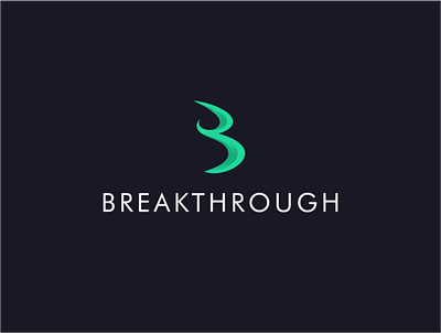 Breakthrough 3d artwork design illustration logo monogram typography vector