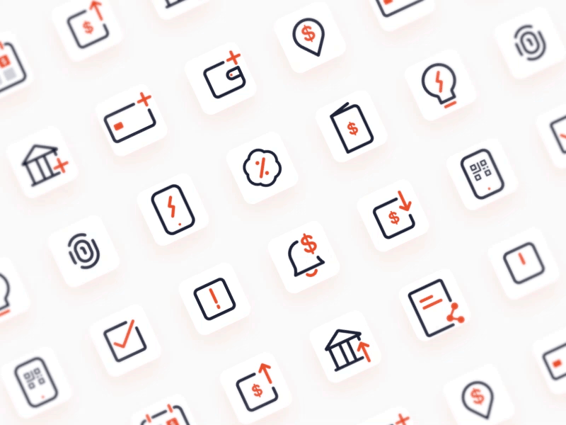 Payments app micro-interactions animation flat design gif icons illustraion mobile app motion design product ui ux