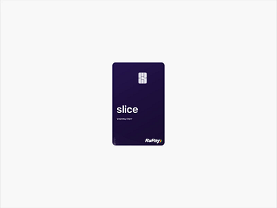 New slice Card Teaser animation creditcard mobile app motion design product
