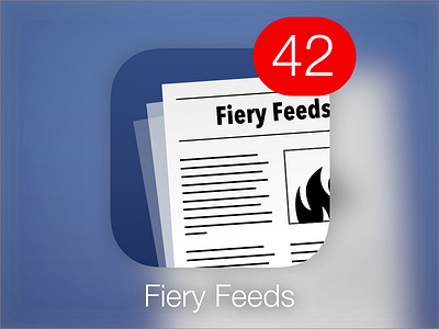 Fiery Feeds Icon feed flat icon ios ios7 news newspaper rss