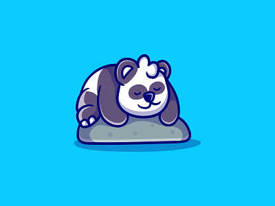 Cute panda sleeping illustration
