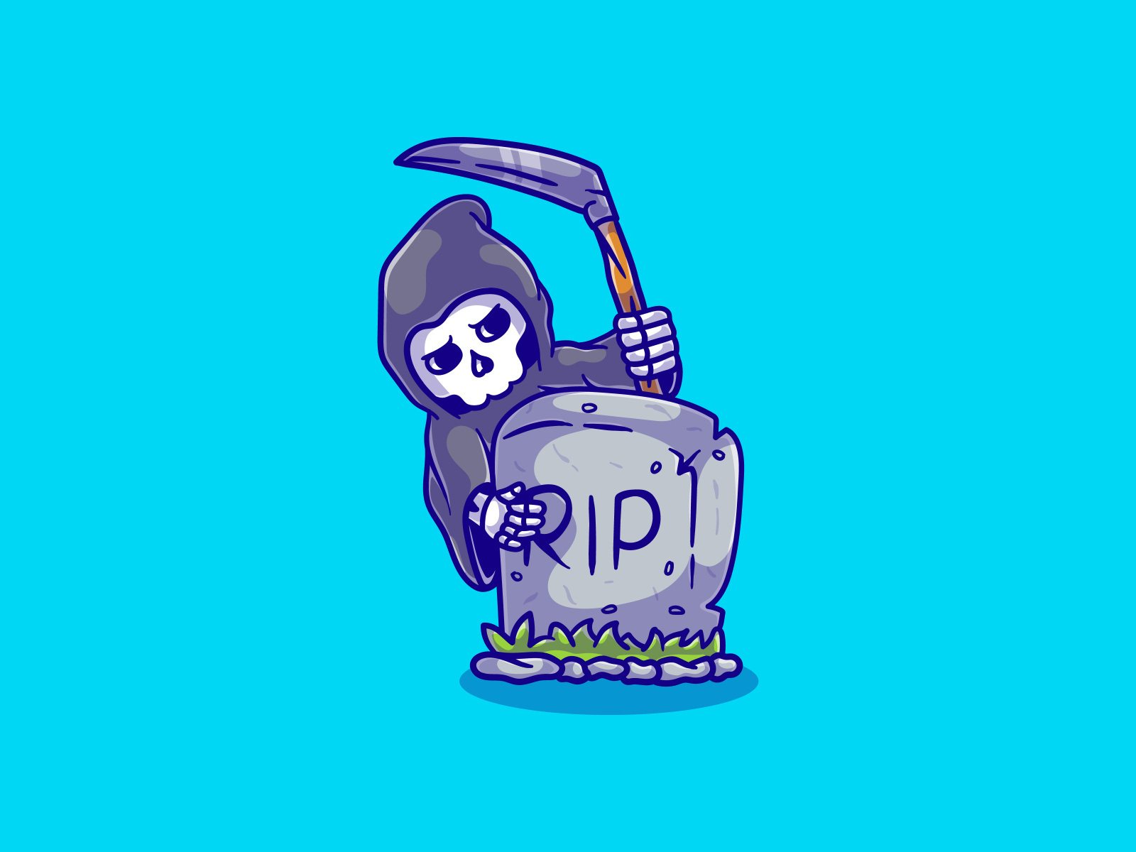 Grim reaper illustration by Bubix on Dribbble