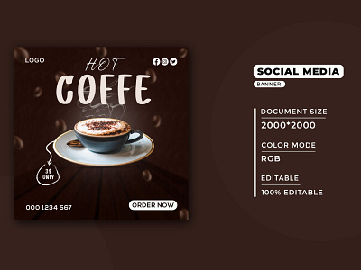 Coffe Social Media Post / Web Banner