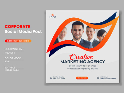 Creative marketing agency social media post banner creative marketing agency design digital marketing agency graphic design social media post web banner