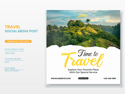 Travel Social Media post banner design social media post travel social media post web banner