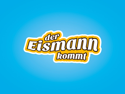 Logotype "Der Eismann kommt" ice cream lettering logo logotype soft ice typo