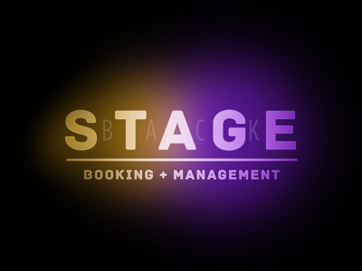 Logotype "Backstage" backstage black booking colorful dark glow light logo logotype management photoshop