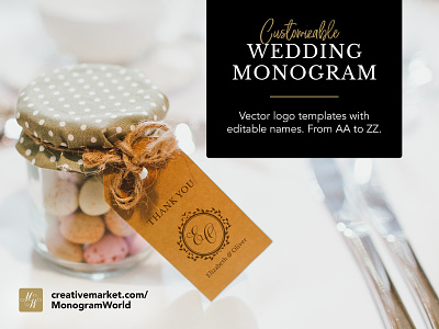 Customizable wedding monograms
