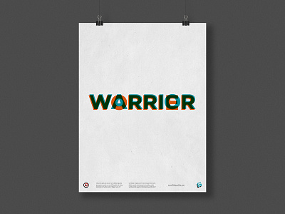 Poster Series "Think positive!" (2) blue orange poster type typography warrior worrier