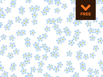 Freebie seamless vector pattern forget-me-not ff flowers forget me not freebie friday illustrator pattern seamless vector vergissmeinnicht