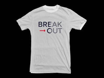 T Shirt "Break out" all over print break out checker dip illusion pattern photoshop screenprint t shirt transparency typography