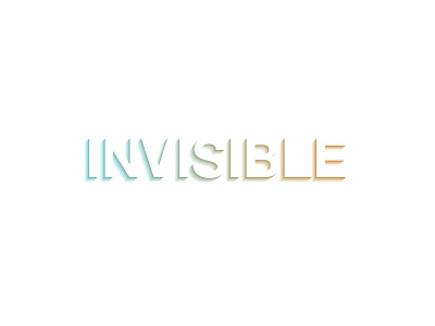 INVISIBLE hotcold invisible negative type typography