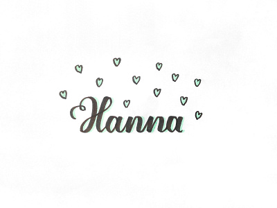 Hanna baby birth girl hand lettering hanna love newlife