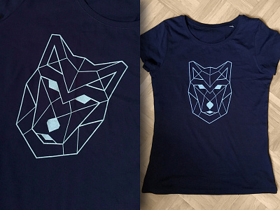 Geometric wolf (t-shirt) fairwear geometric organic print spreadless t shirt wolf