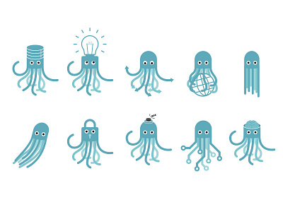 Octopus skills features illustration octopus skills