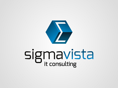 sigmavista it consulting (rejected) blue exo illustrator it consulting logo design rejected sigma sigmavista vista