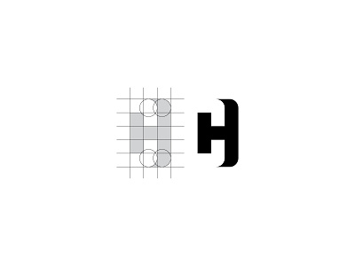 haru creative logo design letter h logo negative space