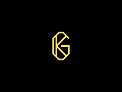 kg logo art deco design letter logo monogram