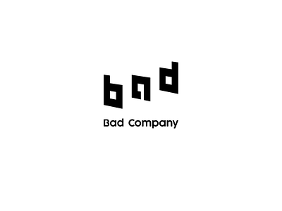 bad company logo design logo perspective typography