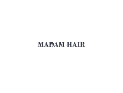 madam hair logo design logo typography