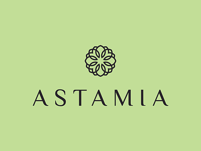 Astamia beauty comsetics flower logo