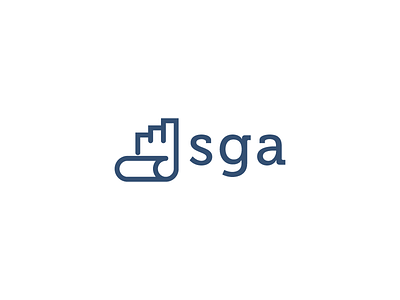 Sga Logo accountancy bars design financial fold logo paper