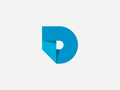 D Logo d design fold letter logo paper