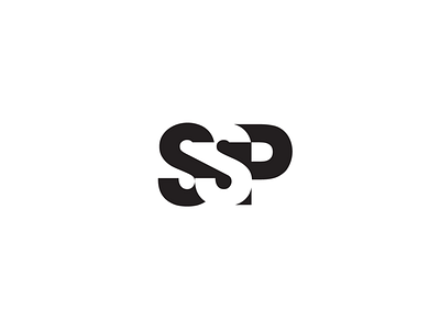 Ssp Logo design logo monogram negative space wordmark