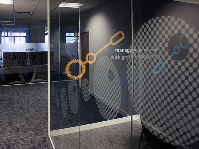 Head Office Implemented Design 1 environmental graphics impero office vinyl