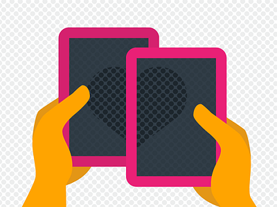 Valentine’s Day: A Love for Technology illustration tablet technology valentines