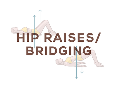 Hip Raises / Bridging hamstring illustration knee pain